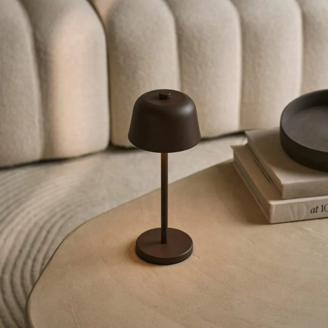 Anton Mokka Bruin Oplaadbare Tafellamp | Strakke en draadloze verlichting