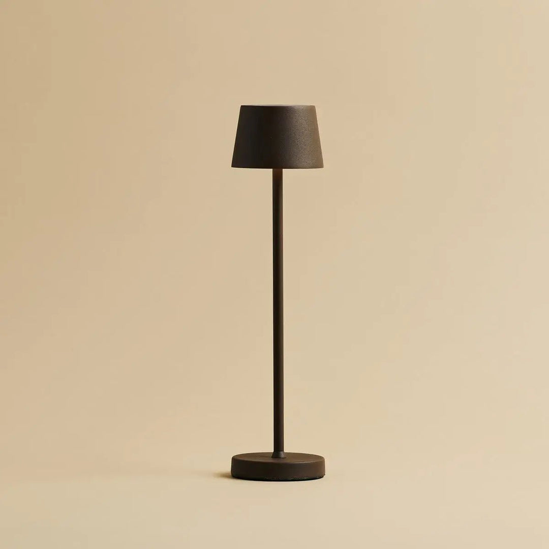 Vondel Mocha Brown oplaadbare en draadloze lamp perfect voor horeca -industrie - draadloos oplaadbaar via laadstation
