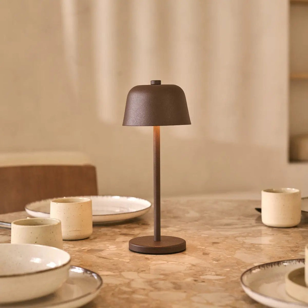 Anton Mokka Bruin Oplaadbare Tafellamp | Strakke en draadloze verlichting