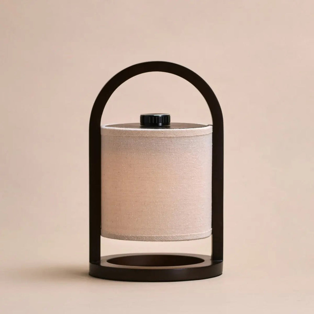 River Donkerbruine Draadloze Houten Lamp – Oplaadbaar & Dimbaar