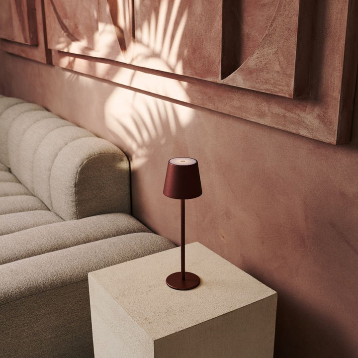 Jasper Bronze - Draadloze lamp met batterij L metaal, dimable & 3 lichtstadia