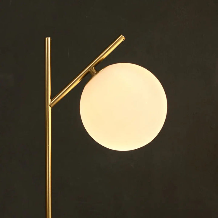Madison Marmeren Lamp met Matglazen Bol – Elegante Tafellamp