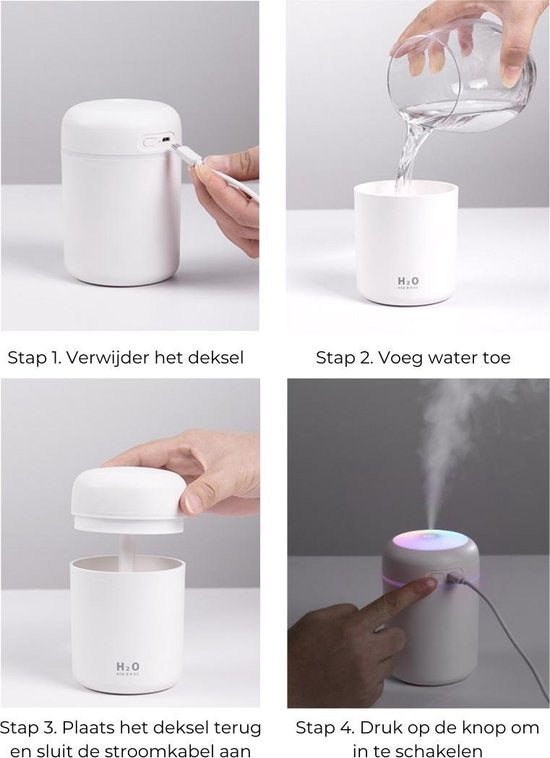 Aroma Diffuser - Geur verspreider - Luchtbevochtiger - Antraciet