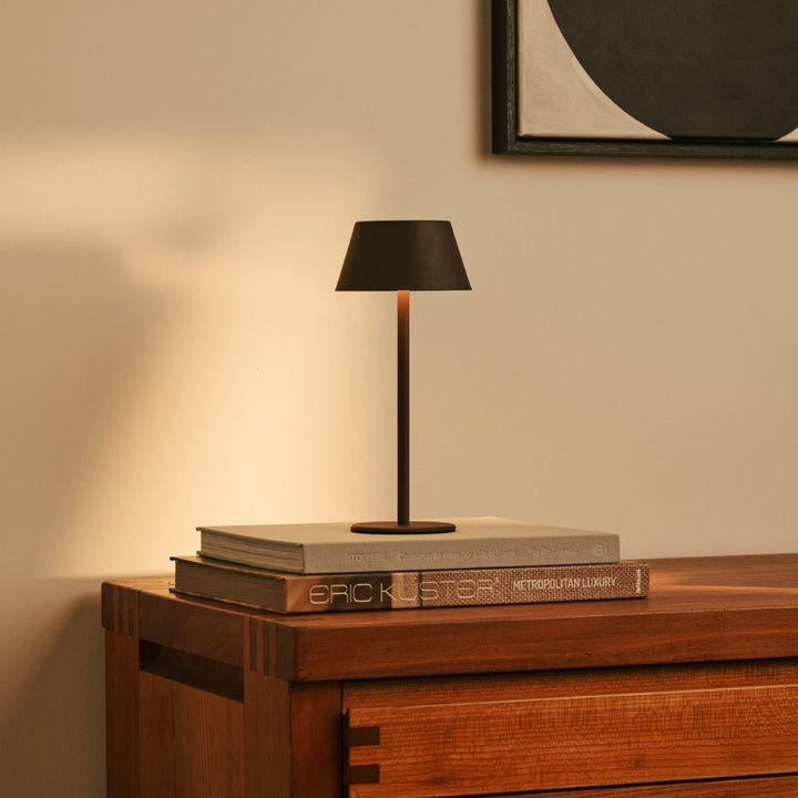 Milou Mocha Brown - Tafellamp zonder kabel L Modern, Design & 3 Light Modi