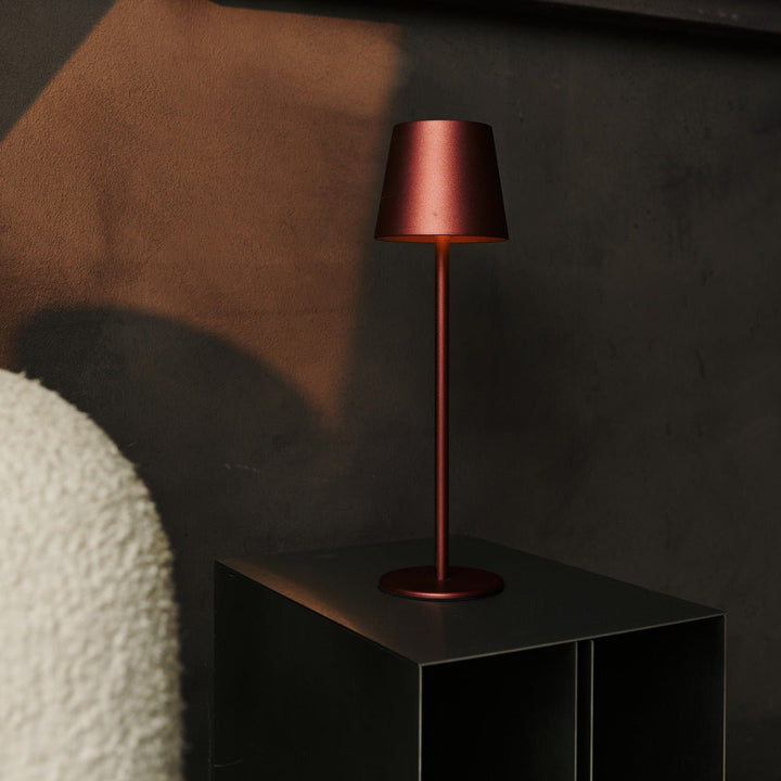 Jasper Bronze - Draadloze lamp met batterij L metaal, dimable & 3 lichtstadia
