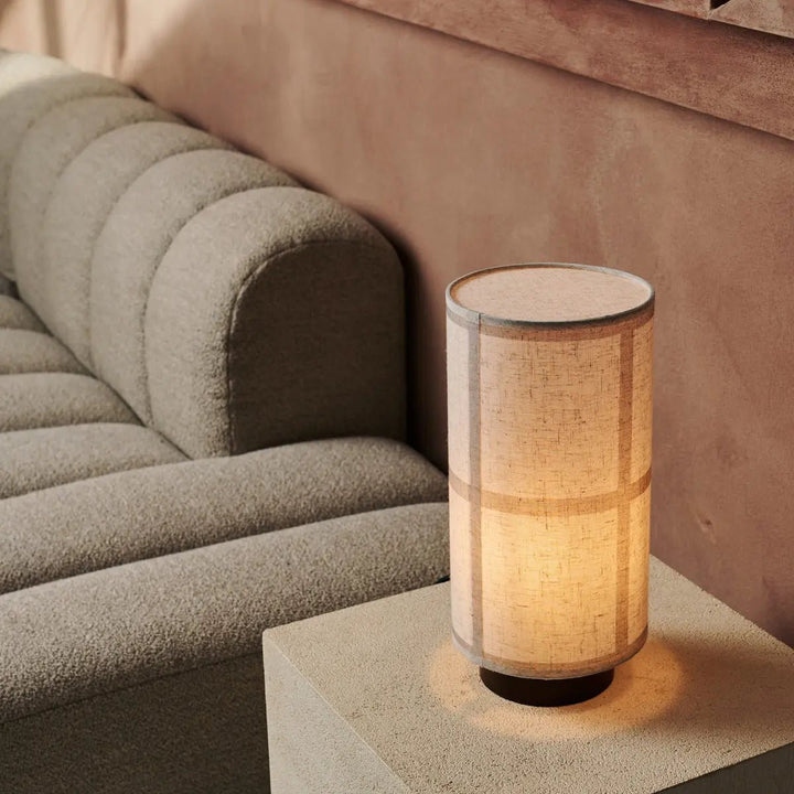 Sakura Donkerbruine Tafellamp met Linnen Kap | Handgemaakte en stijlvolle verlichting