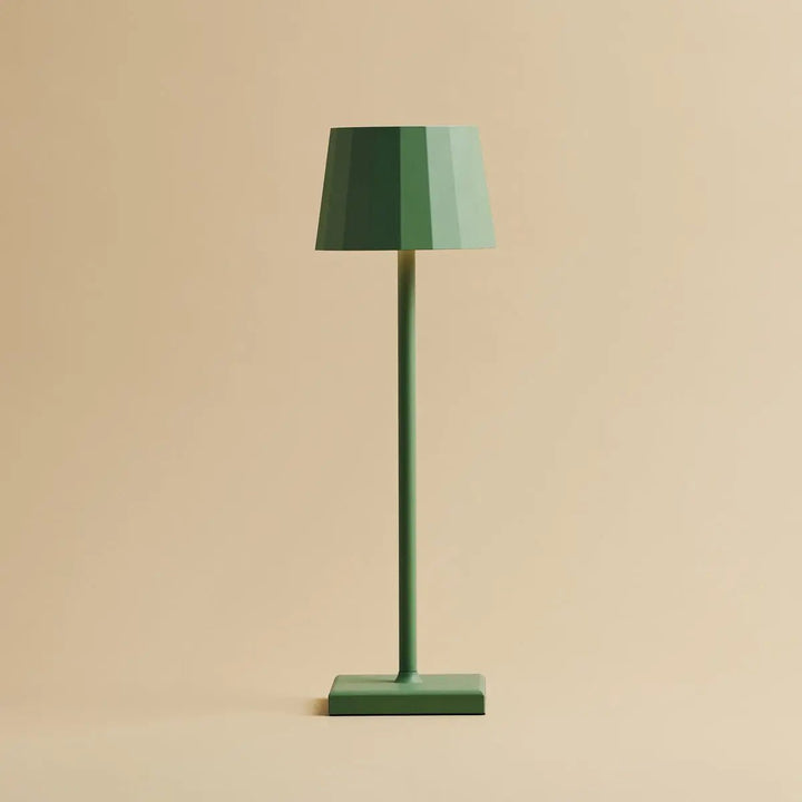 Wouter salie groen oplaadbare tafellamp-draadloos opladen, dimable, 120 uur batterijduur
