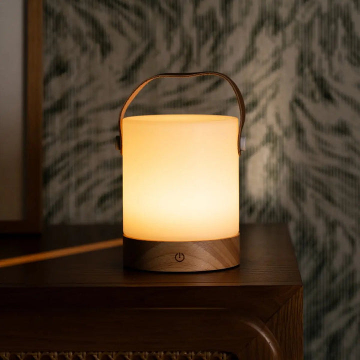 Avery lichtbruin oplaadbare taflamp-draadloos, dimable en USB-C