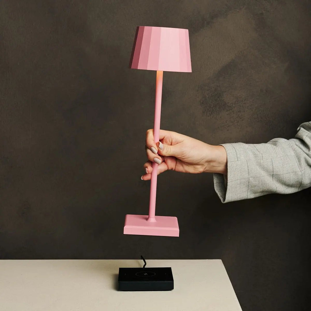 Wouter Flamingo Roze oplaadbare tafellamp-Draadloos opladen, dimbare, 120 uur batterijduur