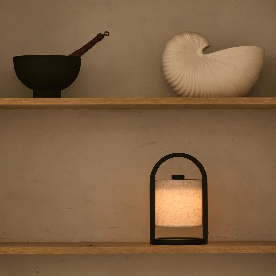 River Donkerbruine Draadloze Houten Lamp – Oplaadbaar & Dimbaar