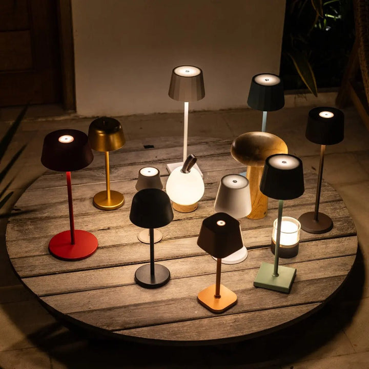 Lennart Houten Tafellamp – Oplaadbare, dimbare en draadloze verlichting