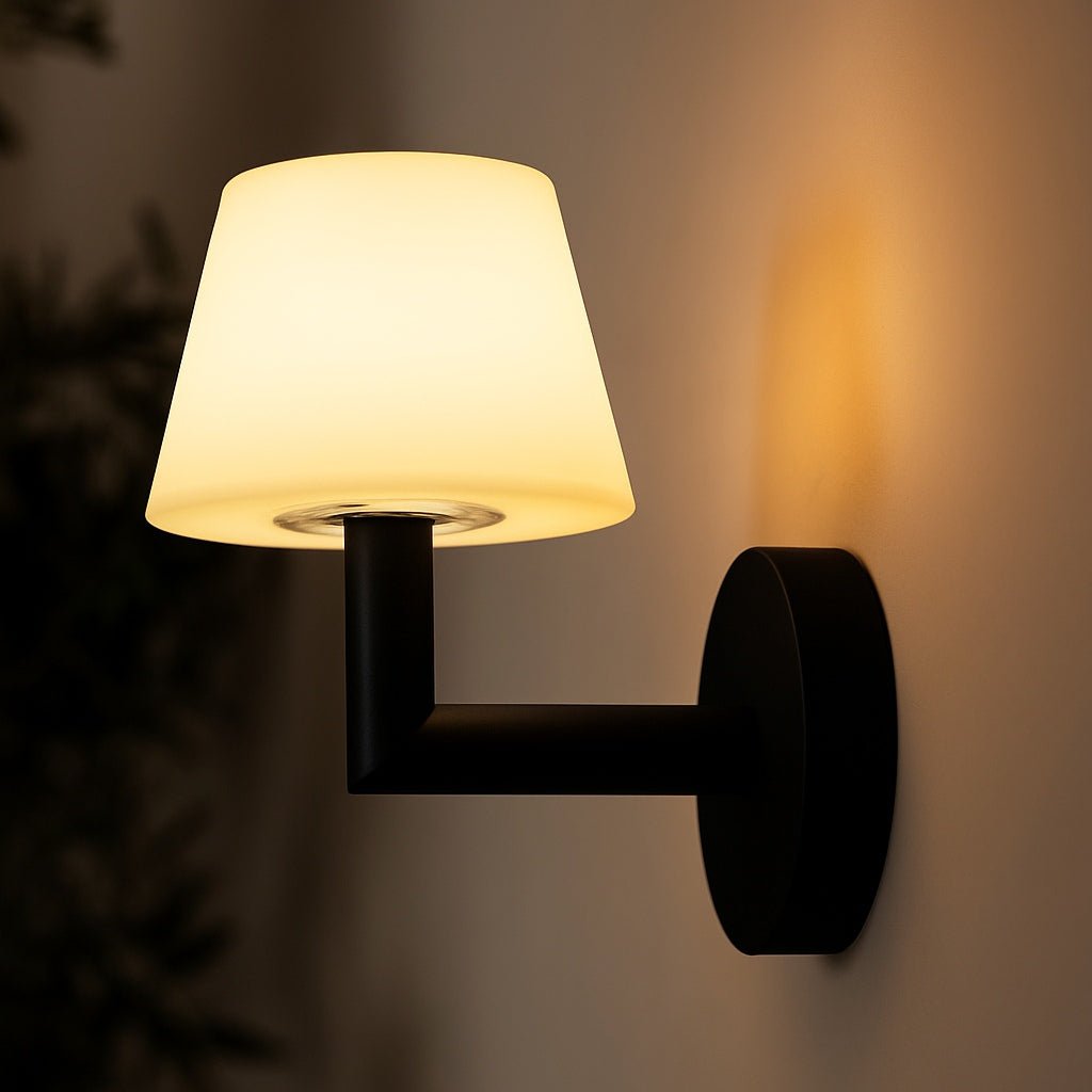 Ted Black houten oplaadbare wandlamp | Draadloze en dimbare verlichting