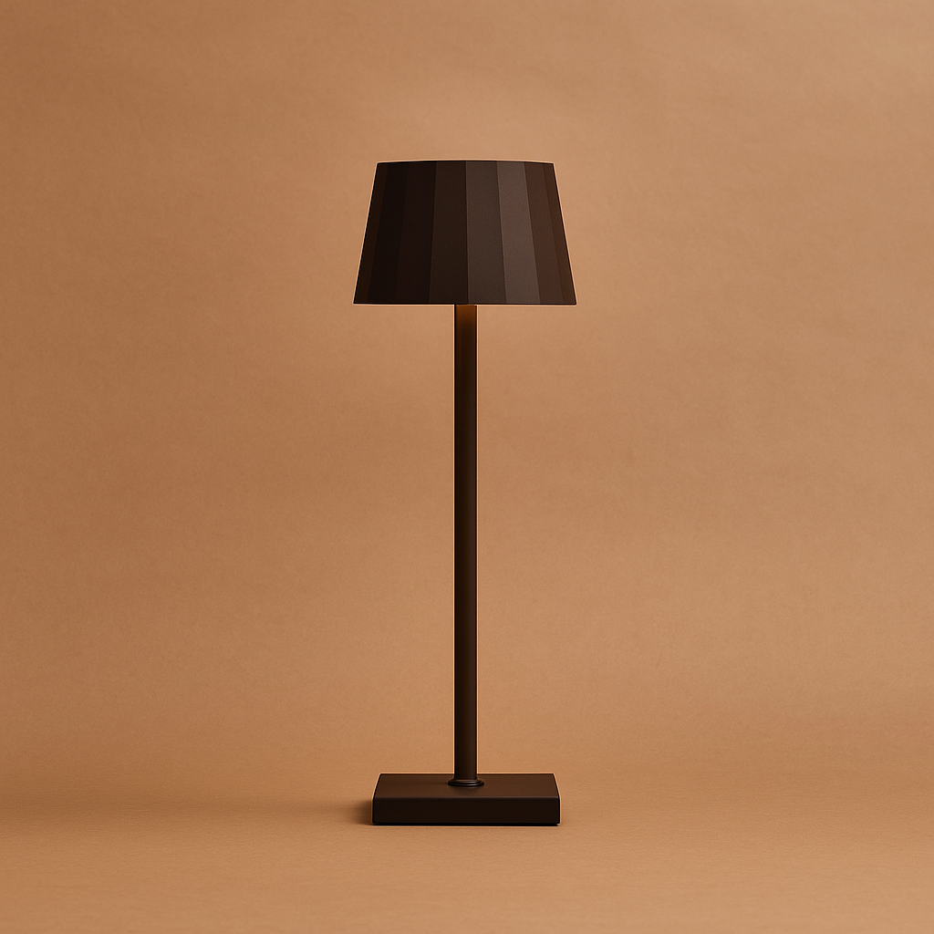 Wouter Mocha Brown oplaadbare tafellamp-Draadloos opladen, dimable, 120 uur batterijduur