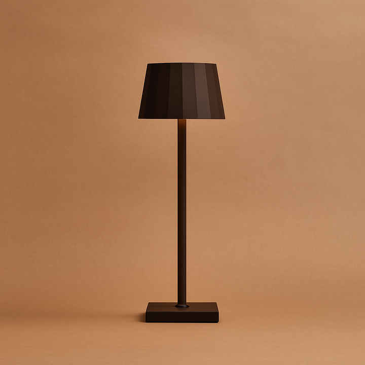 Wouter Mocha Brown oplaadbare tafellamp-Draadloos opladen, dimable, 120 uur batterijduur