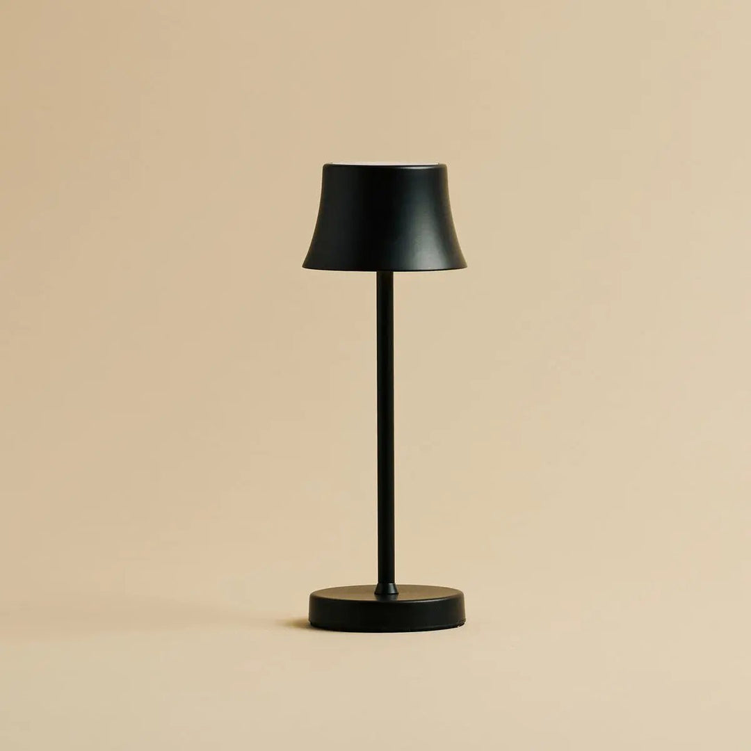 De pijp mini middernacht zwart oplaadbare tafellamp - draadloos opladen, dimbable lamp en 3 lichte kleuren