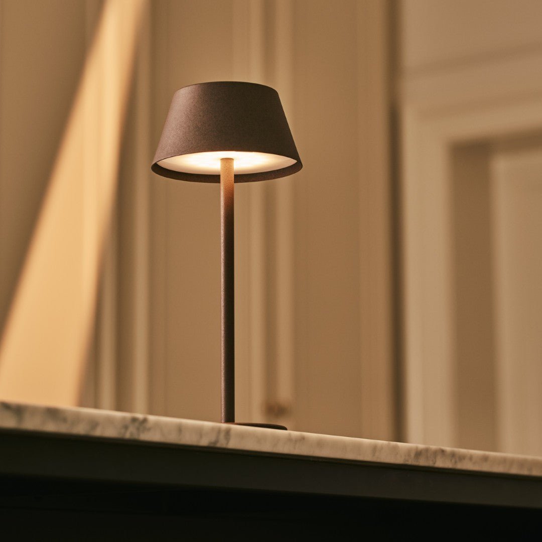 Milou Mocha Brown - Tafellamp zonder kabel L Modern, Design & 3 Light Modi