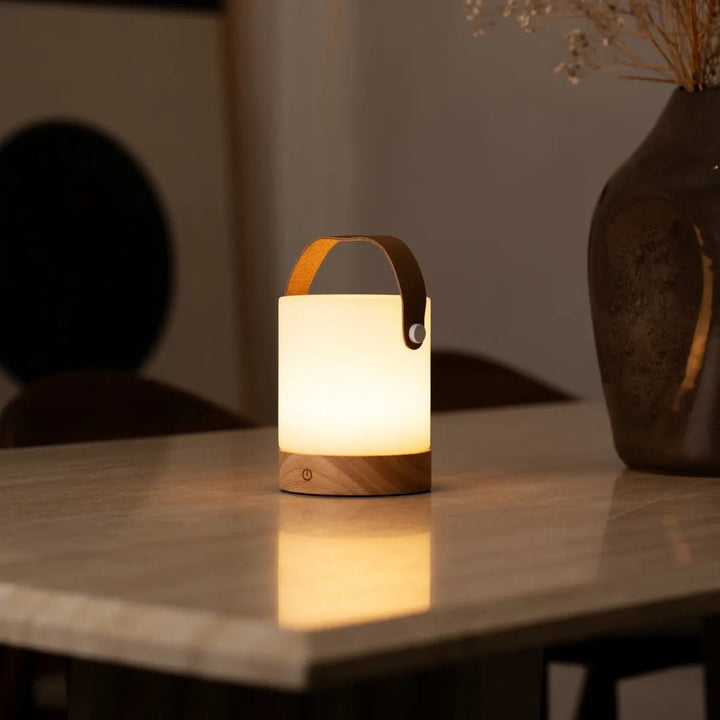 Avery lichtbruin oplaadbare taflamp-draadloos, dimable en USB-C