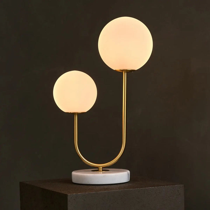 Giorgia Elegant Marble Lamp - Elegante tafellamp met matglazen lampen
