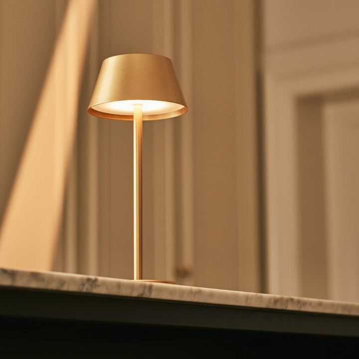 Milou Gold - tafellamp zonder kabel L Modern, Design & 3 Light Modi
