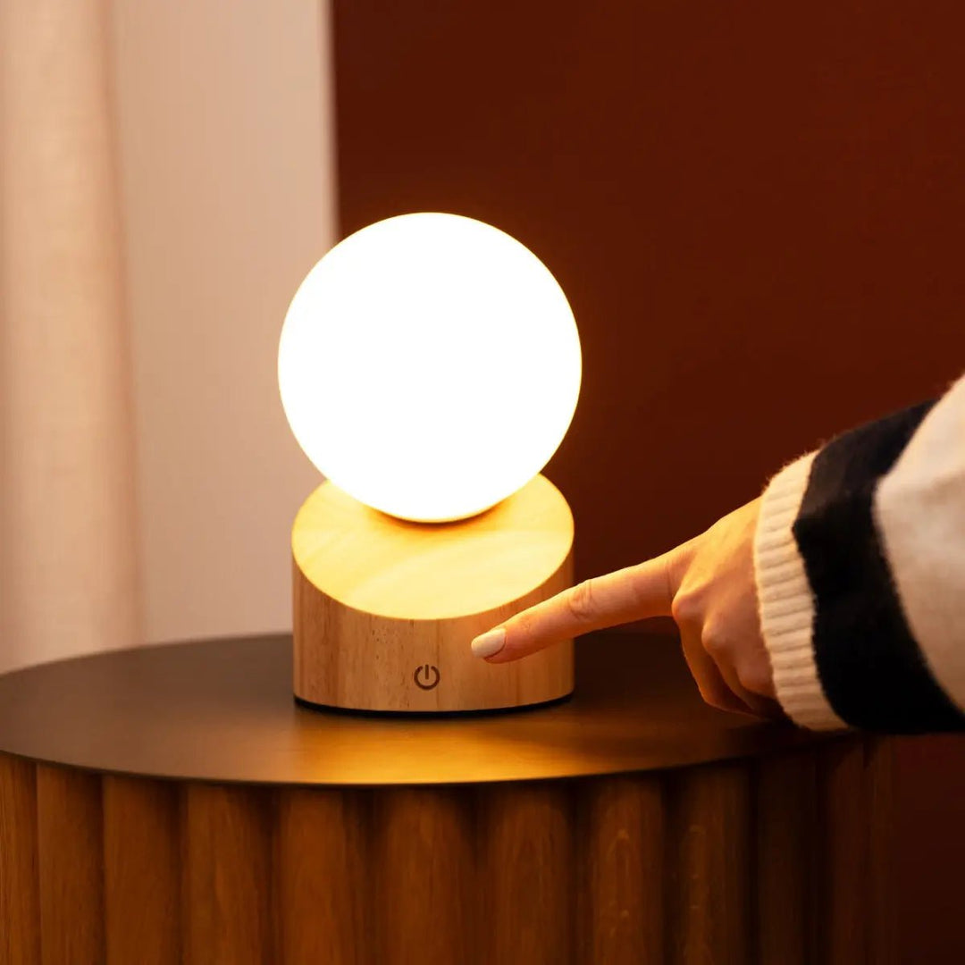 Morris stijlvolle oplaadbare lamp – draadloos, dimbaar, milieuvriendelijk ontwerp