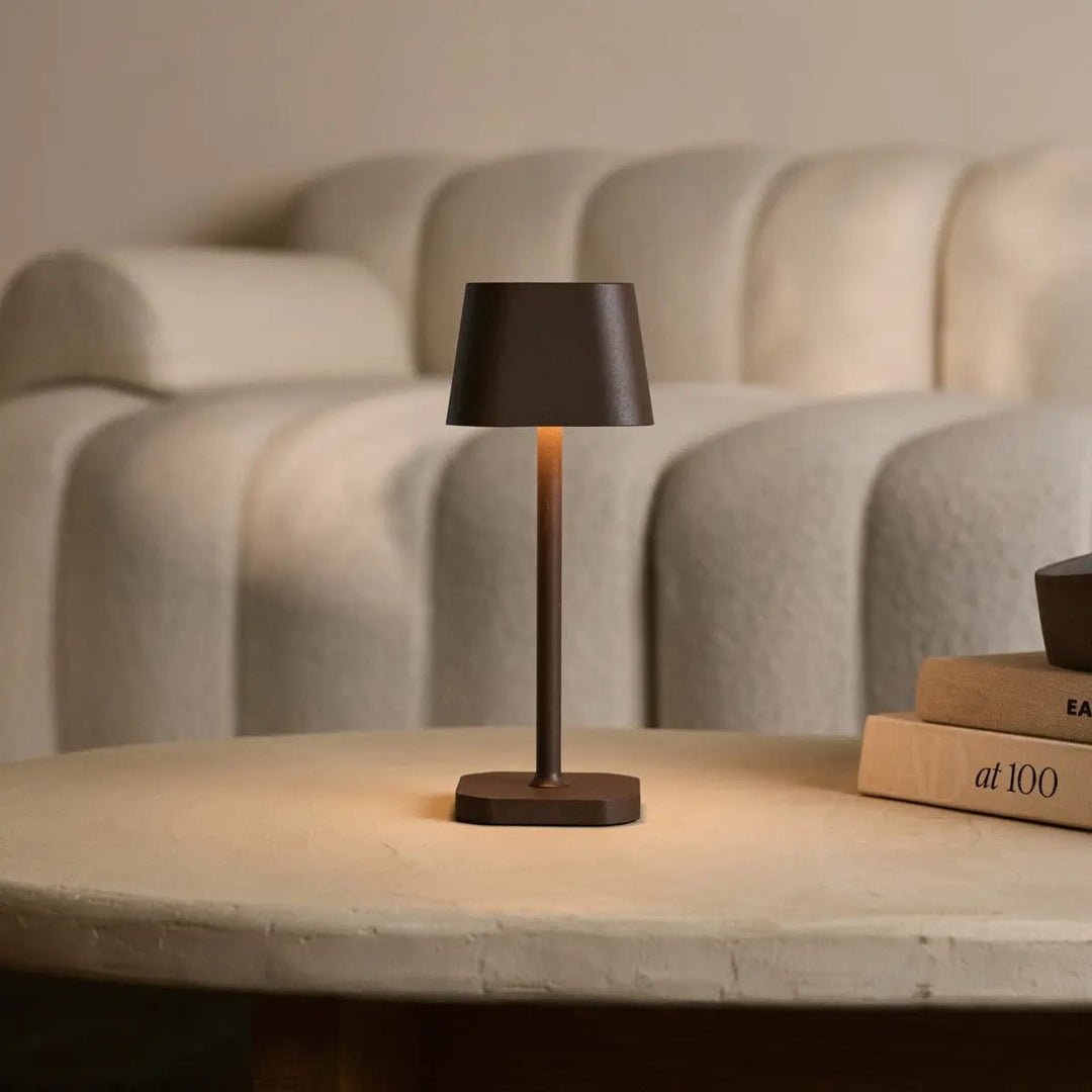 Ava Mokka Bruin Oplaadbare Tafellamp | Draadloos en dimbaar