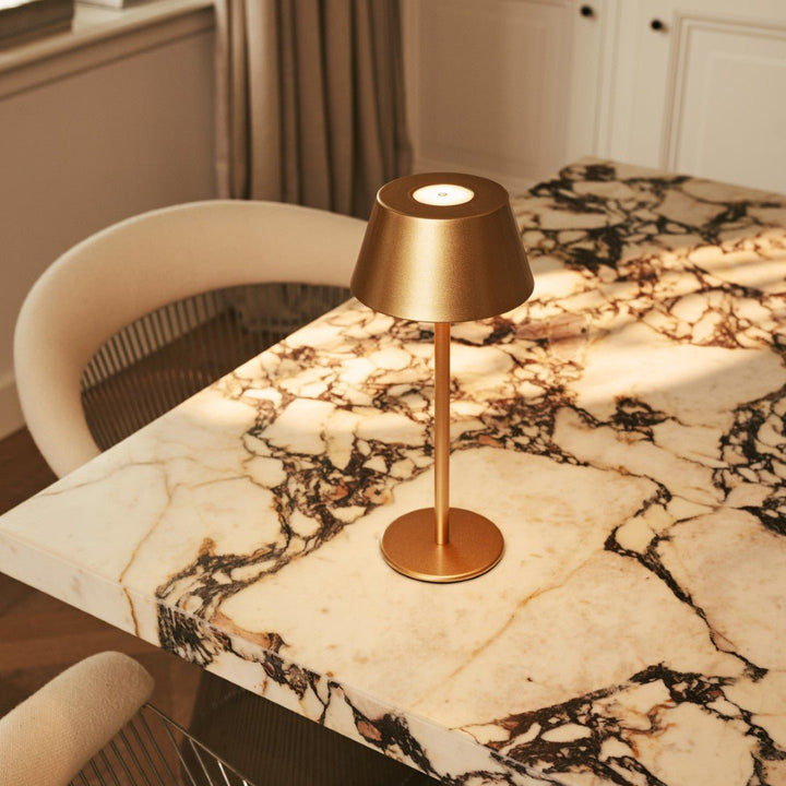 Milou Gold - tafellamp zonder kabel L Modern, Design & 3 Light Modi