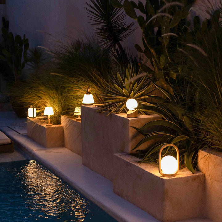 Skye kastanjebruine houten draadloze lamp | Oplaadbaar en dimbaar