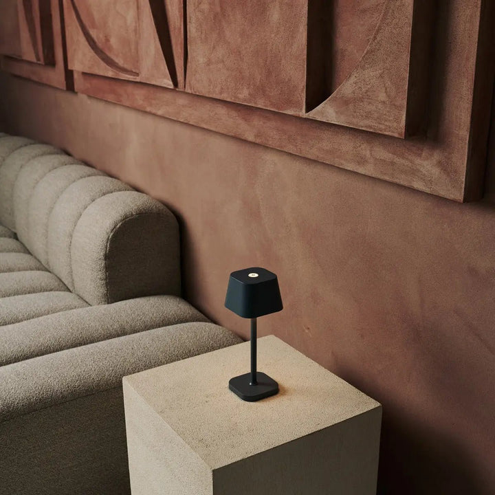 Ava Stone Gray - Oplaadbare tafellamp | Stijlvol, draadloos lamp en dimbaar