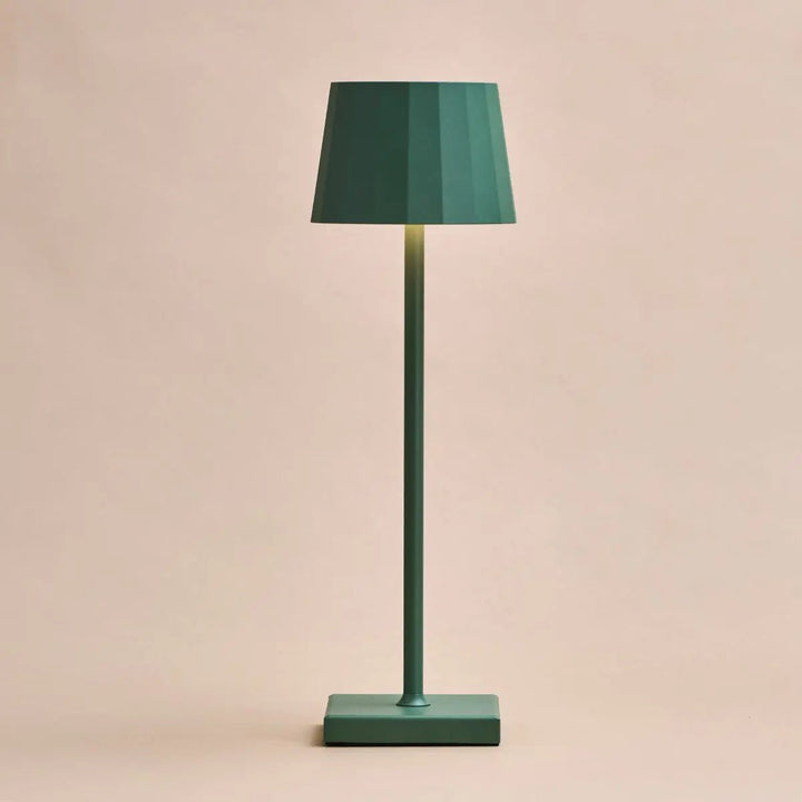 Wouter salie groen oplaadbare tafellamp-draadloos opladen, dimable, 120 uur batterijduur
