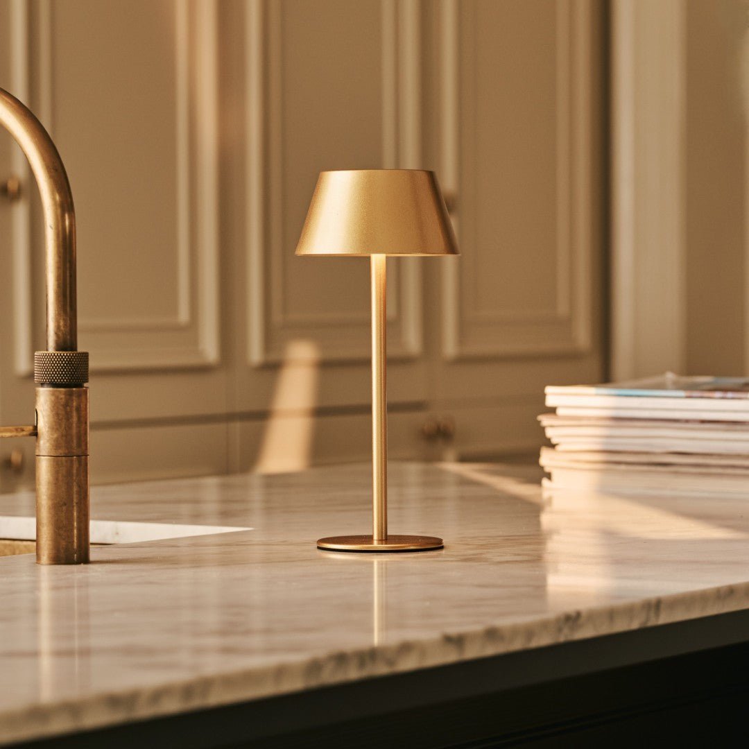 Milou Gold - tafellamp zonder kabel L Modern, Design & 3 Light Modi