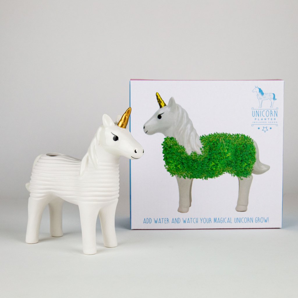 Gift Republic Bloempot met Chia Zaadjes - Eenhoorn