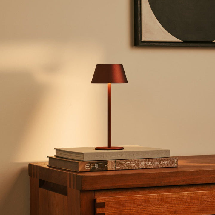 Milou Bronze - Tafellamp zonder kabel L Modern, Design & 3 Light Modi