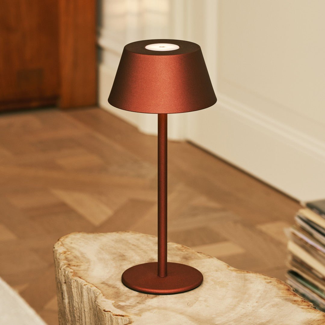Milou Bronze - Tafellamp zonder kabel L Modern, Design & 3 Light Modi