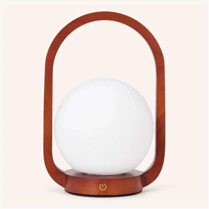 Skye kastanjebruine houten draadloze lamp | Oplaadbaar en dimbaar