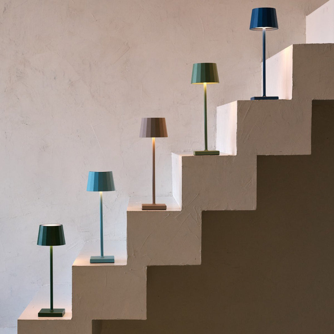 Jasper Mocha Brown - Draadloze lamp met batterij L metaal, dimable en 3 lichtstadia