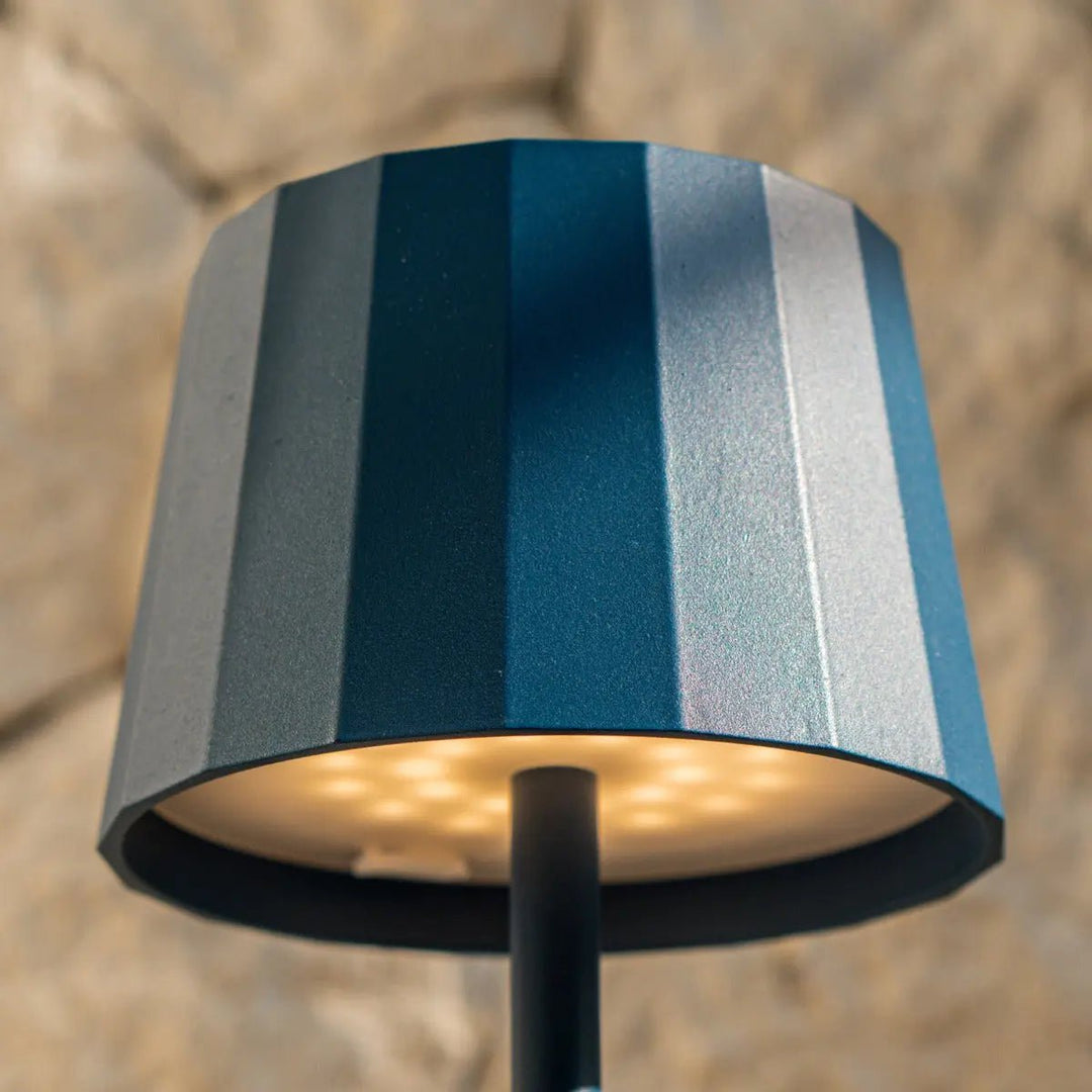 Wouter delftware blauw oplaadbare tafellamp-draadloos opladen, dimable, 120 uur batterijduur