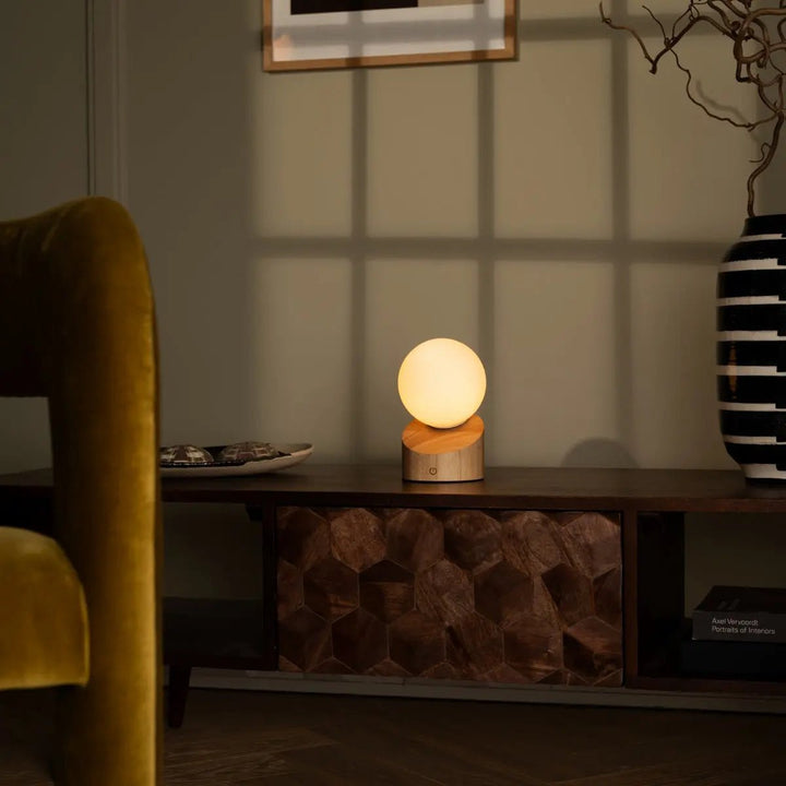 Morris stijlvolle oplaadbare lamp – draadloos, dimbaar, milieuvriendelijk ontwerp