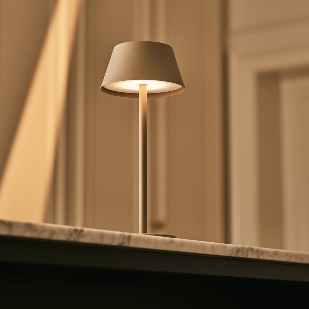 Milou Koala Brown - tafellamp zonder kabel L Modern, Design & 3 Light Modi