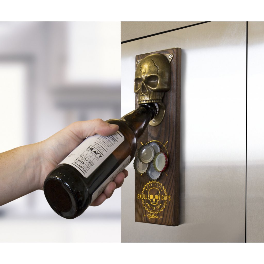 Gift Republic Schedel Magnetische Flesopener