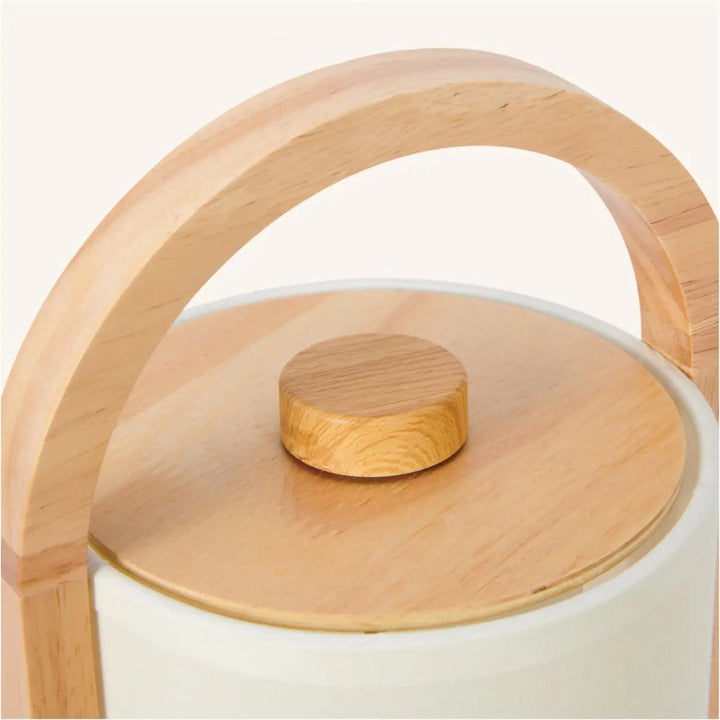 River Light Bruine Houten Oplaadbare Lamp – Dimbaar & Snoerloos Licht