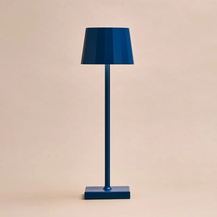 Wouter delftware blauw oplaadbare tafellamp-draadloos opladen, dimable, 120 uur batterijduur