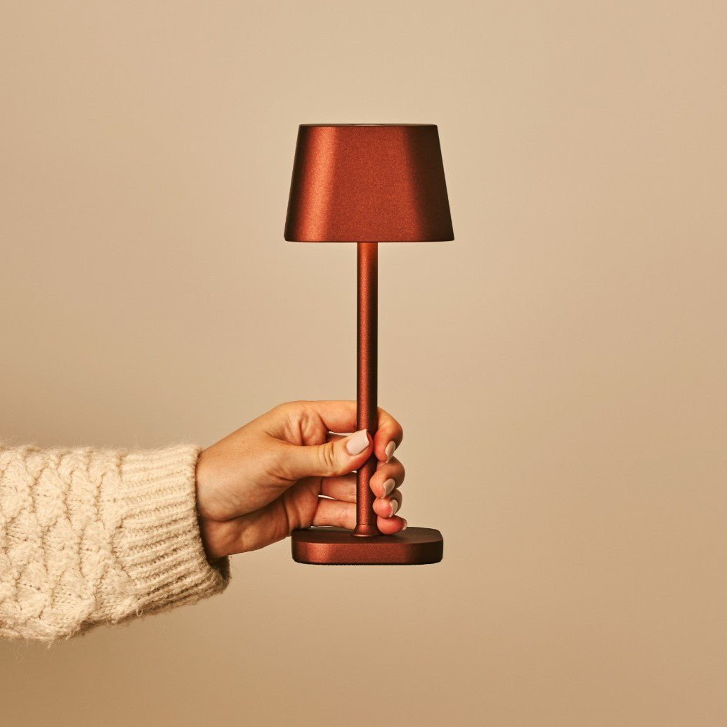 Ava Bronze - Oplaadbare tafellamp | Stijlvol, draadloos en dimbaar