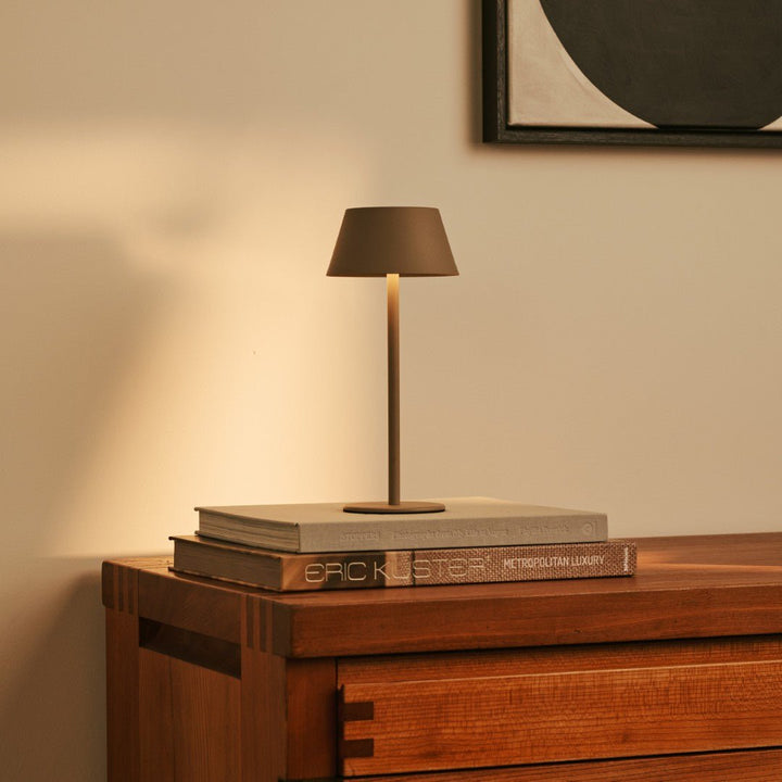 Milou Koala Brown - tafellamp zonder kabel L Modern, Design & 3 Light Modi