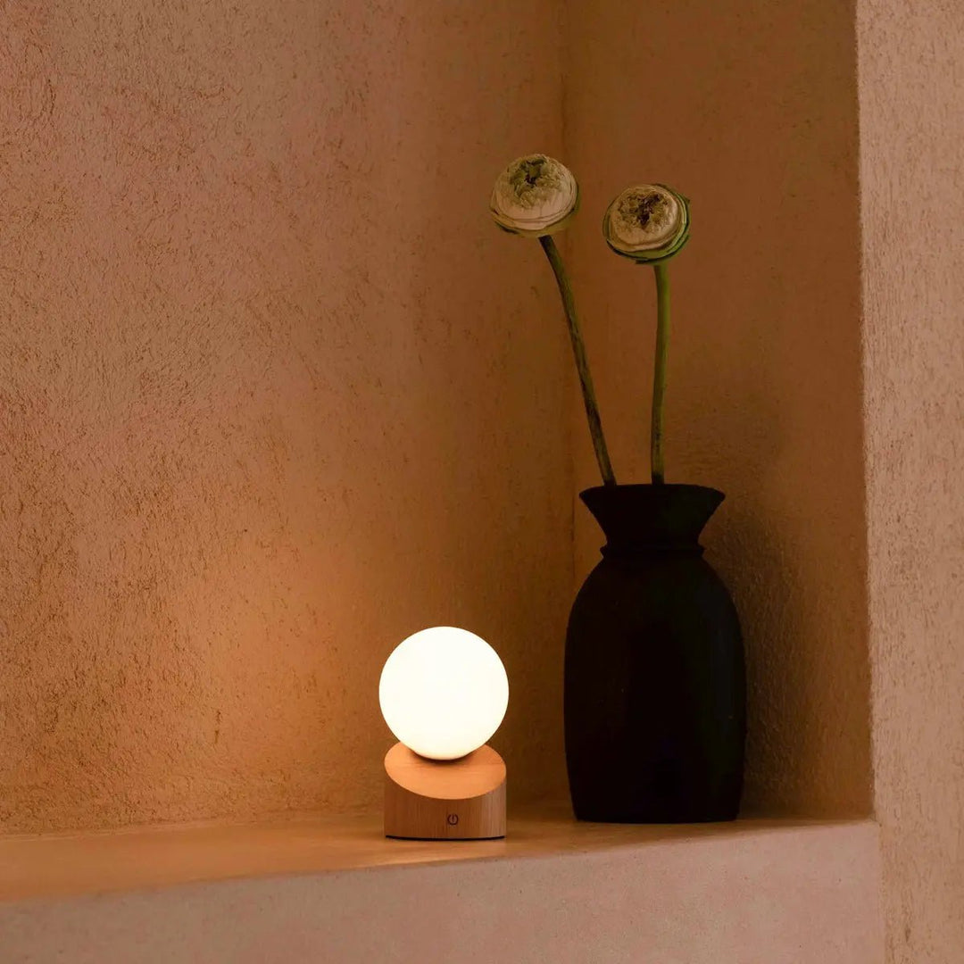 Morris stijlvolle oplaadbare lamp – draadloos, dimbaar, milieuvriendelijk ontwerp