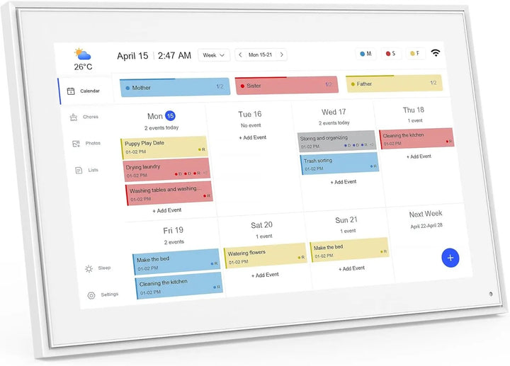 Timiqo Digitale Planner – Slimme Gezinsagenda met Touchscreen